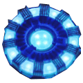 3D printed model of an arc reactor with LED lights